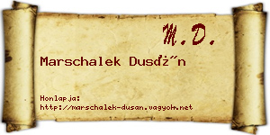 Marschalek Dusán névjegykártya